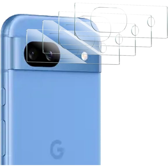 4-Pack Camera Lens Protector for Google Pixel 8A, Tempered Glass Camera Cover Screen Protector Accessories, HD, Anti-scratch, Bubble Free, 9H Hardness, Shockproof Full Protective