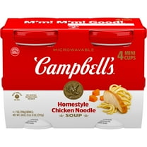 Campbell’s Homestyle Chicken Noodle Soup, 7 oz Bowl (4 Pack)