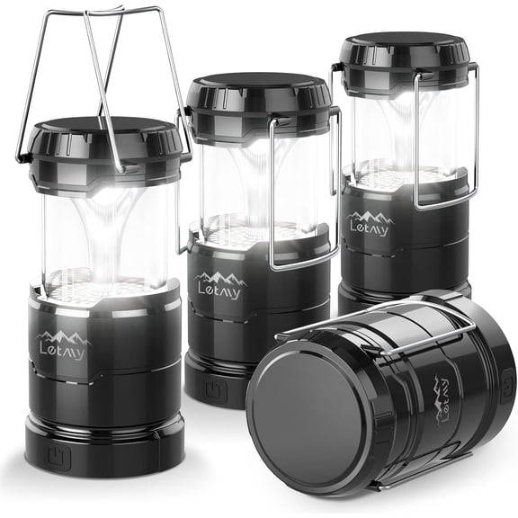 4  Camping Lanterns for Power Outages - Dimmable & 3 Color Modes,   Lantern, Collapsible, Water Resistant Lantern Flashlight for , Hurricane, Storms, Outdoor