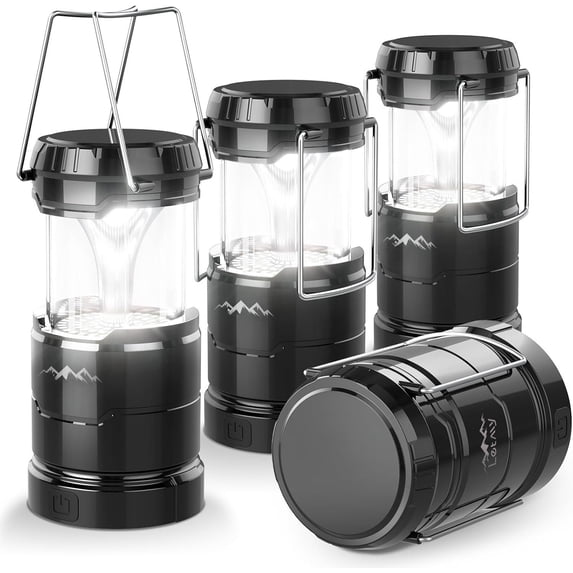 4 Pack Camping Lanterns for Power Outages - Dimmable & 3 Color Modes,   Lantern, Collapsible, Water Resistant Lantern Flashlight for , Hurricane, Storms, Outdoor