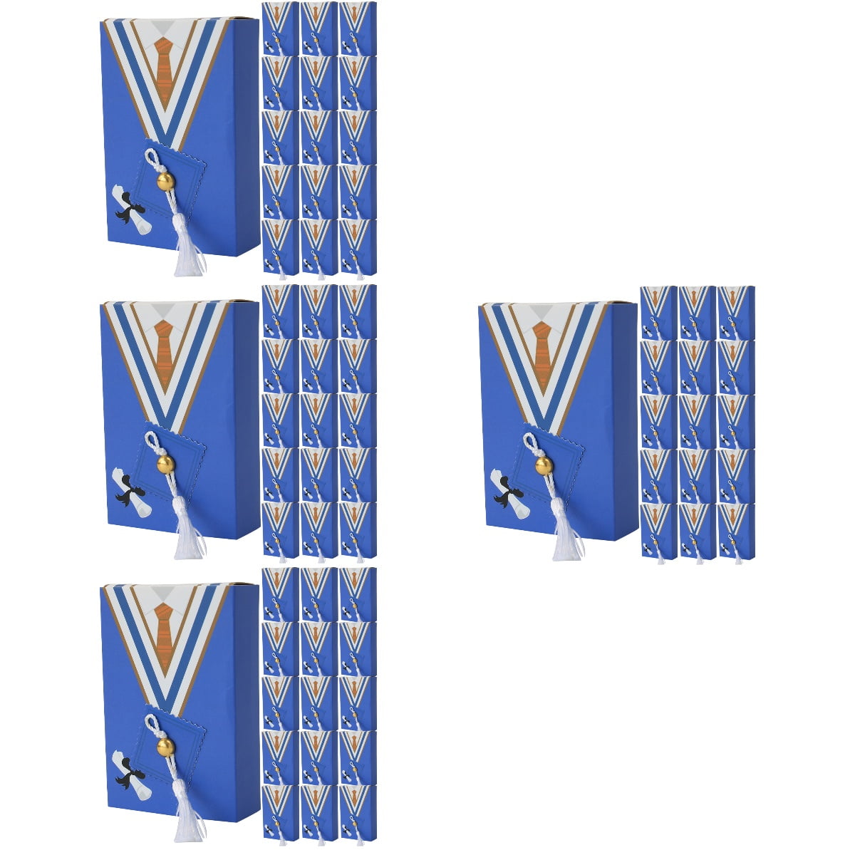 4 Pack Candy Supply Jewelry Graduation Goodie Bags Party Supplies Student Blue