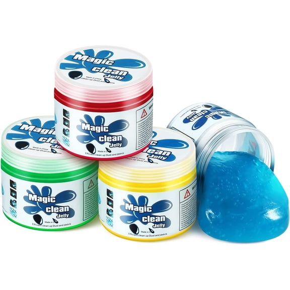 4 Pack Car Cleaning Gels Auto Detailing Tools Cleaning Putty Car Interior Cleaner, Car Jelly Cleaner, Keyboard Cleaner, Car Cleaning Supplies,TOOLS-00150