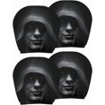 thumbnail image 1 of 4 Pack Car Headrest Covers, Stretch Washable Ghost Face Print, Snug Seat Headrest Cover For Vehicle Truck, 1 of 5