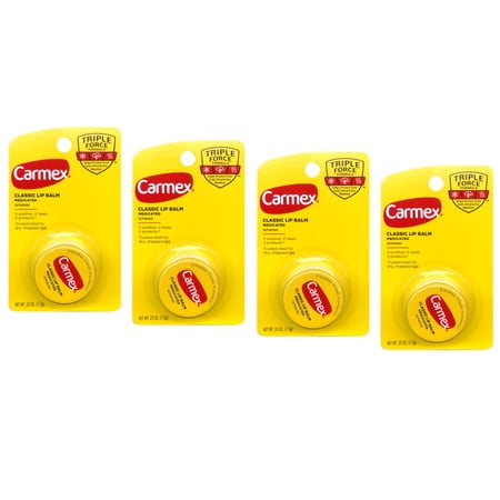 4 Pack - Carmex Moisturizing Lip Balm, Original 0.25oz Each