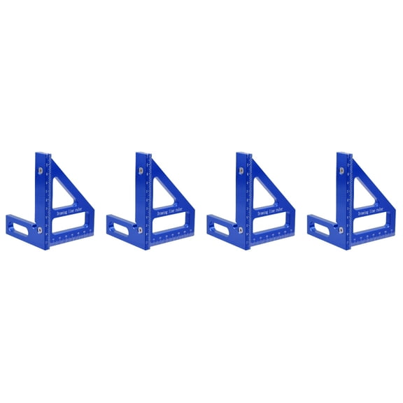 SOPOTUTU Woodworking Measuring Tools Triangle Ruler 45 90 Degree 4Pcs