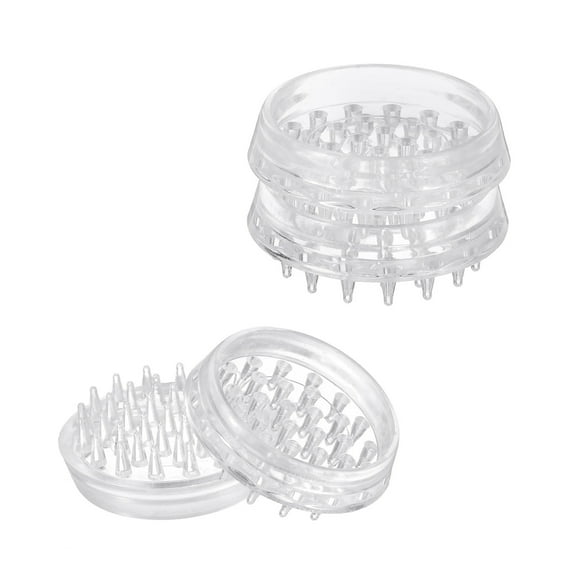 4 Pack Carpet Protectors Spiked Caster Cups 1.46" Round Spiked Furniture Cup