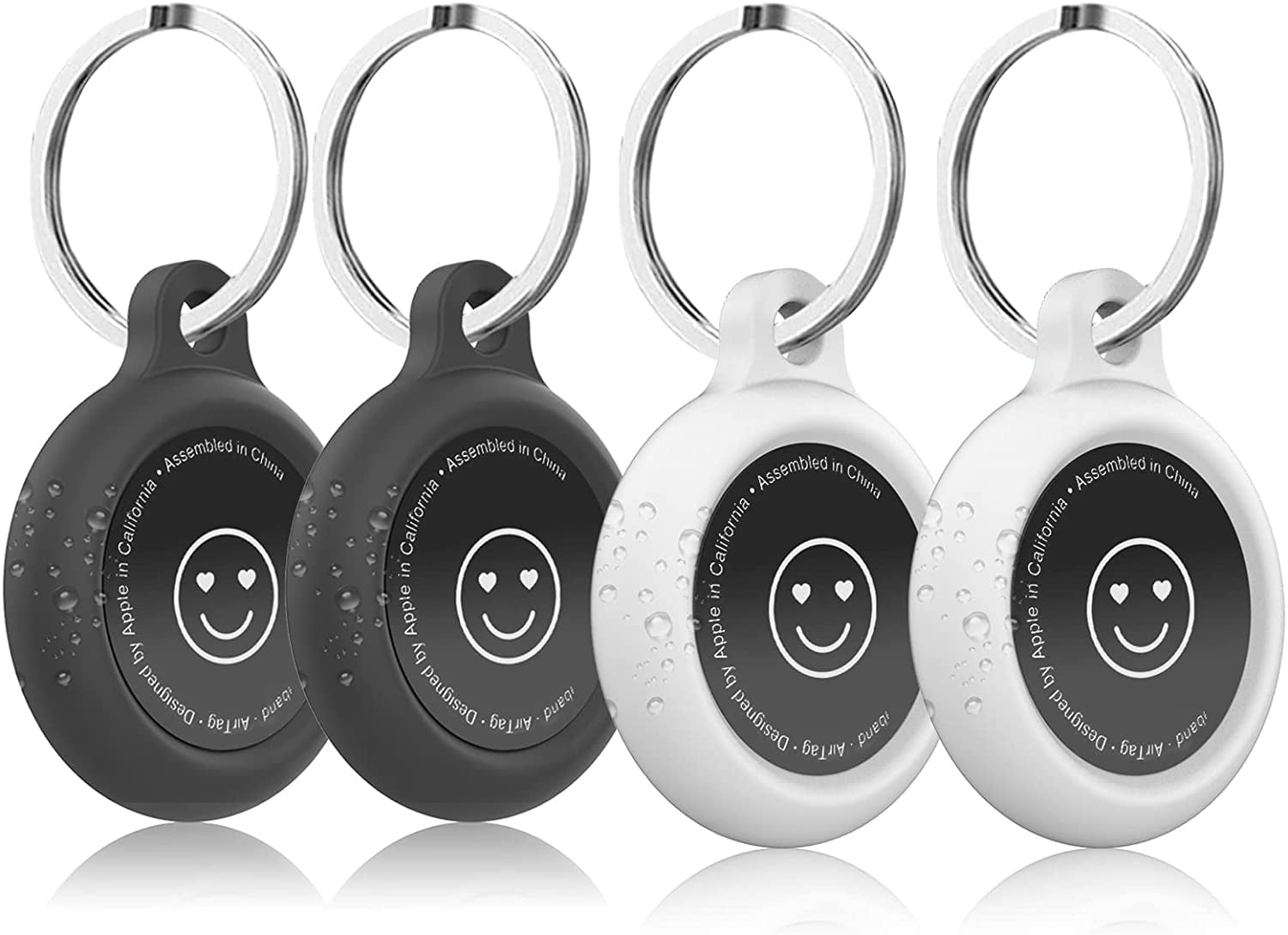 4 Pack Case for Apple AirTags Holder, AirTag Keychain Air Tag with Key