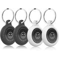 4 Pack Case for Apple AirTags Holder, AirTag Keychain Air Tag with Key