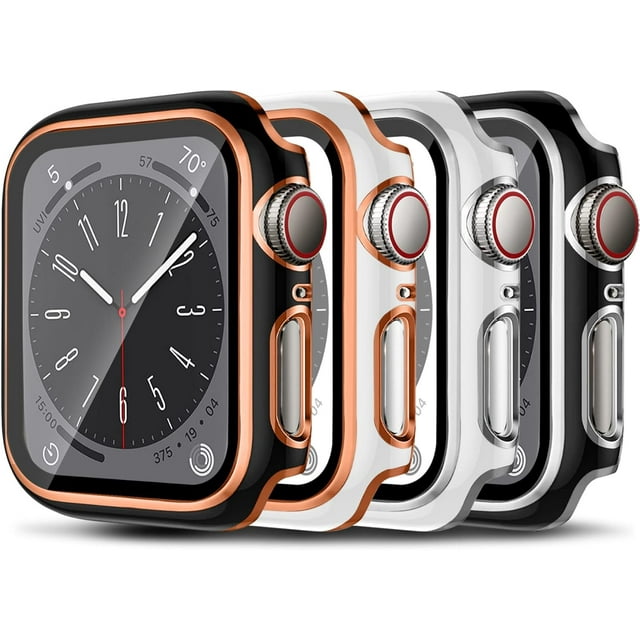 4 Pack Cases for Apple Watch Case 40mm iWatch Screen Protector 40mm