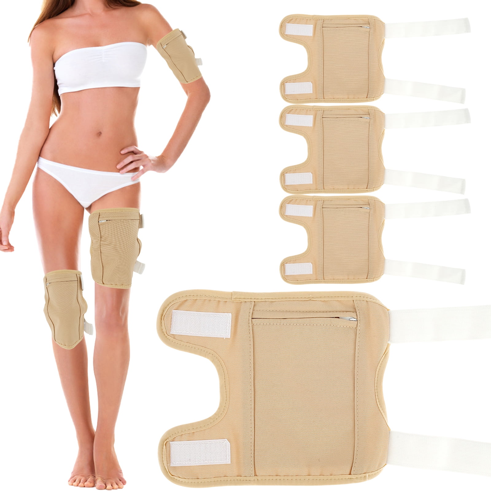 4 Pack Health Wellness Essential Oil Pack for Elbow, Knee, Adjustable