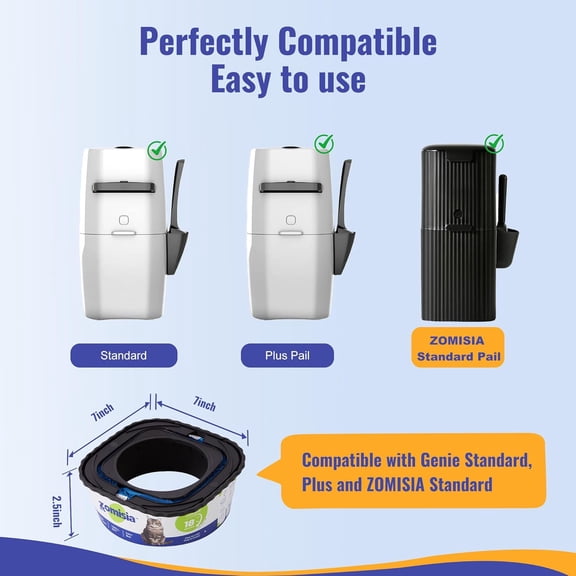 4 Pack Cat Litter Refill Bags Non-See-Through Jumbo 60FT Cartridge Refill & 35'' Tall Wooden Cat Scratching Post