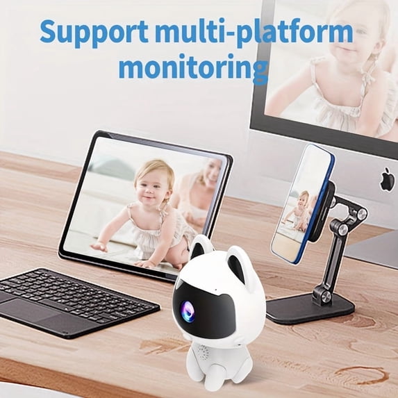 4 Pack Cat Shape Pet Security Camera, HD Cute Surveillance Cam, Smart ...
