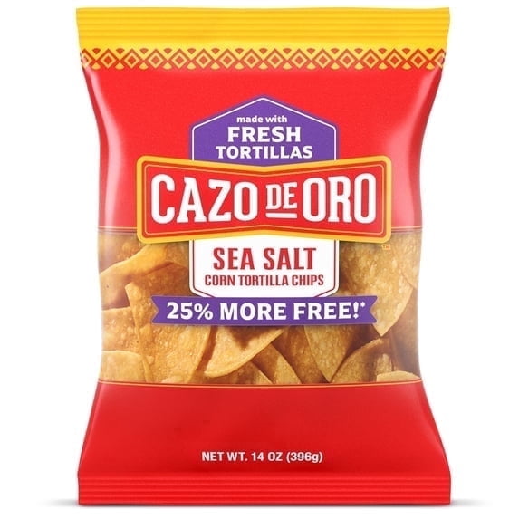 4 Pack - Cazo de Oro Sea Salt Corn Tortilla Chips, 14 oz Bag