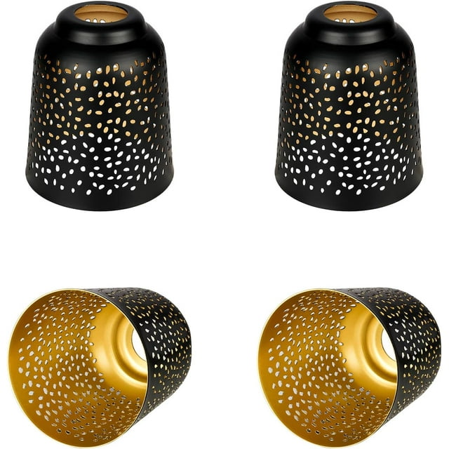 4 Pack Ceiling Fan Light Covers Shade Replacements with 15/8" Fitter