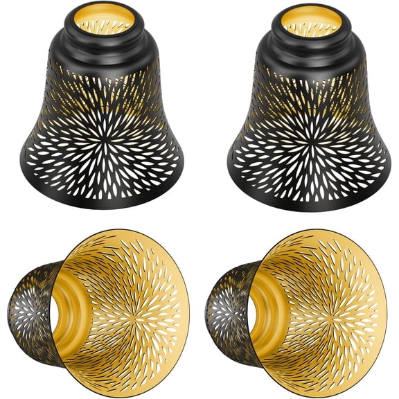 4 Pack Ceiling Fan Replacement Globes, 4.72" Height and 4.72" Diameter