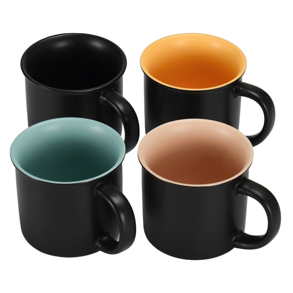 4 Pack Ceramic Mugs for Coffee, Tea & Milk, 12oz