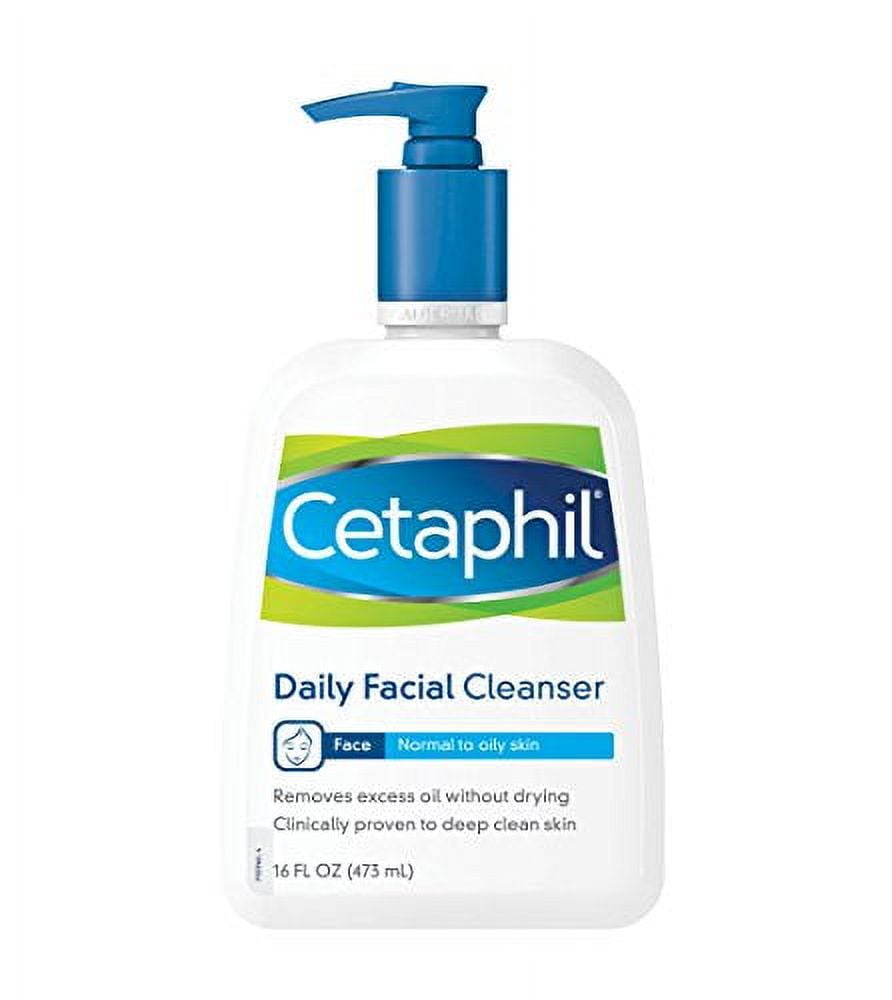 4 Pack - Cetaphil Daily Facial Cleanser Normal to Oily Skin, 16 oz