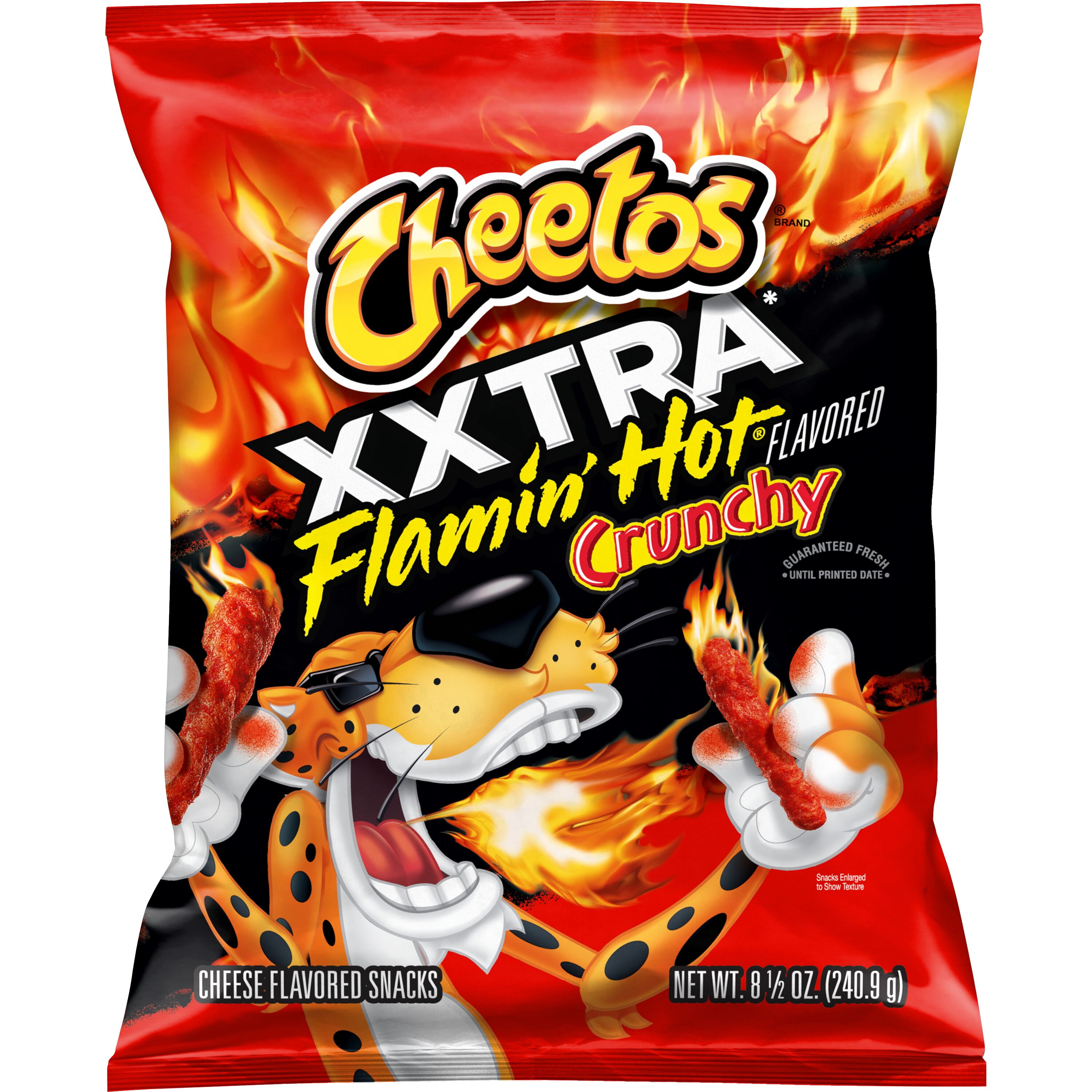 4 Pack Cheetos Crunchy XXTRA Flamin' Hot Cheese Flavored Snack Chips