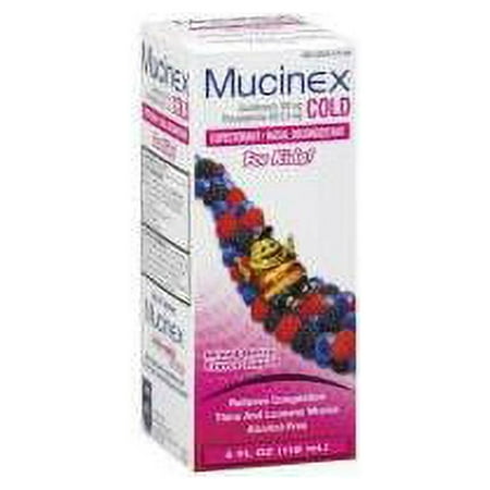 4 Pack Children's Mucinex Stuffy Nose & Cold Mixed Berry Blast Liquid 4 Oz Each