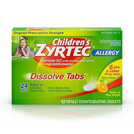 Zyrtec Otc Child Dissolving Tablet Citrus 12Ct , 4-Pack