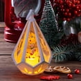 thumbnail image 1 of 4-Pack Christmas LED Lanterns - 6 Inch Battery Operated Hanging Ornaments for Tree/Stocking (Snowman/Star Designs), 1 of 6