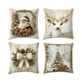thumbnail image 1 of 4-Pack Christmas Pillow Covers, Festive Holiday Cushion Covers for Sofa Couch Living Room Decor with Hidden Zipper(A), 1 of 6