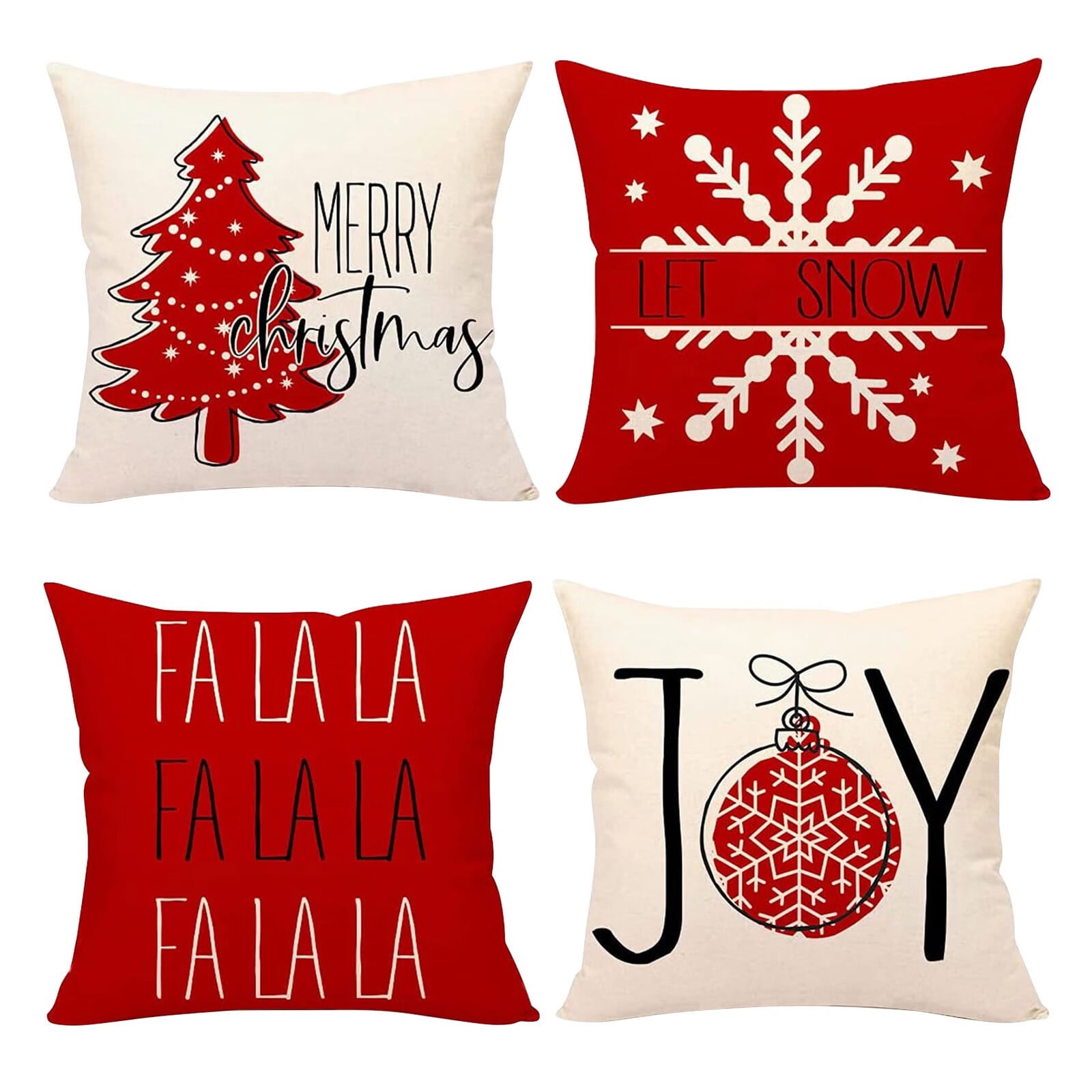 4pcs Christmas Pillow Covers, Gray Cartoon Letter Print Elf And Christmas  Tree Cushion Cases, Gifts Home Sofa Farmhouse Bedroom Decor 18x18 Inches, Pillow  Inserts Not Included