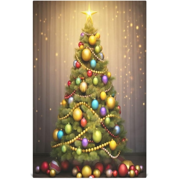 4 Pack Christmas Tree Kitchen Towels Highly Absorbent, Super Soft Dishcloths 18 x 28 Inches Reusable Quick Drying Tea Towels Set for Home,Kitchen Decor Wash cloth