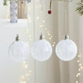 thumbnail image 1 of 4 Pack Christmas Tree Ornaments 8cm Foam Hanging Balls in Pink White Silver for Xmas Tree Home Party Holiday Decoration, 1 of 5