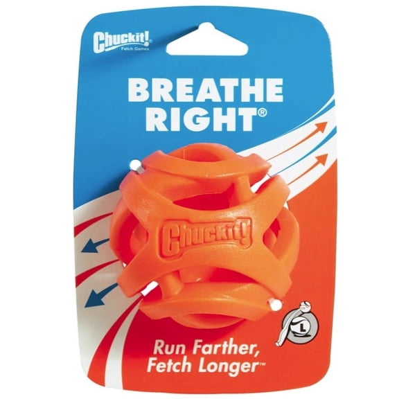 4 Pack Chuckit Breathe Right Fetch Ball Dog Toy [Dog Fetch Toys] Large - 4 count