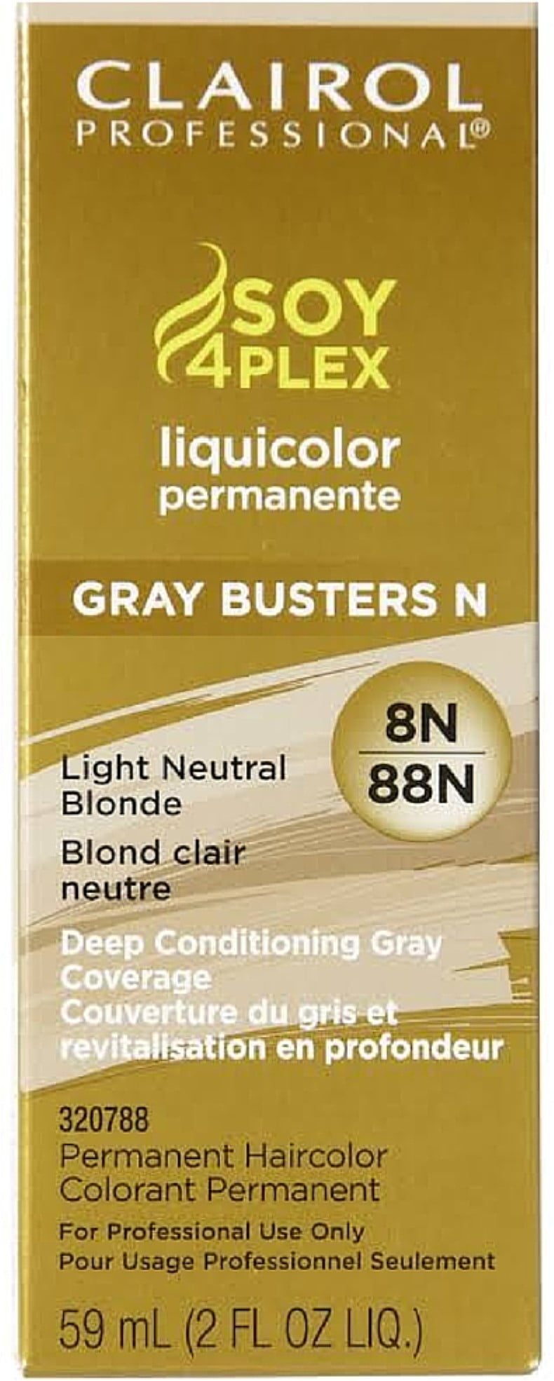 4 Pack - Clairol Professional Liquicolor 8N/88N, Light Neutral Blonde 2 oz