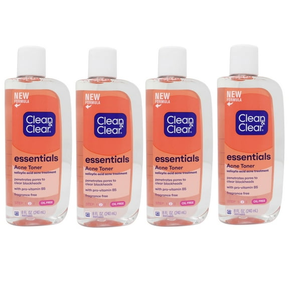 4 Pack - CLEAN & CLEAR Deep Cleaning Astringent Oil-Free 8 oz Each