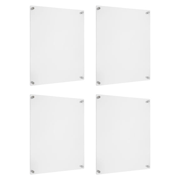 4-Pack Clear Acrylic Picture Frame 14x11in UV-Resistant Wall Mounted