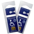 thumbnail image 1 of 4 Pack - Clear Handicap Parking Placard Protective Holders - Rear View Mirror Disability Permit Hanger - Hard Flexible Plastic Construction - by Specialist ID, 1 of 9