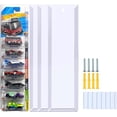 thumbnail image 1 of 4 Pack Clear Model Car Display Case - Holds up to 40 Cars, Compatible with Hot-Wheels Packaged Cars, Toy Car Storage Organizer Wall Mount Toy Car Storage Display Case, 1 of 5