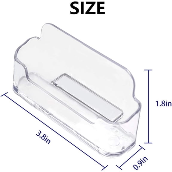 4 Pack Clear Plastic Business Card Holder,Acrylic Business Card Display for Desk Business Card Stand
