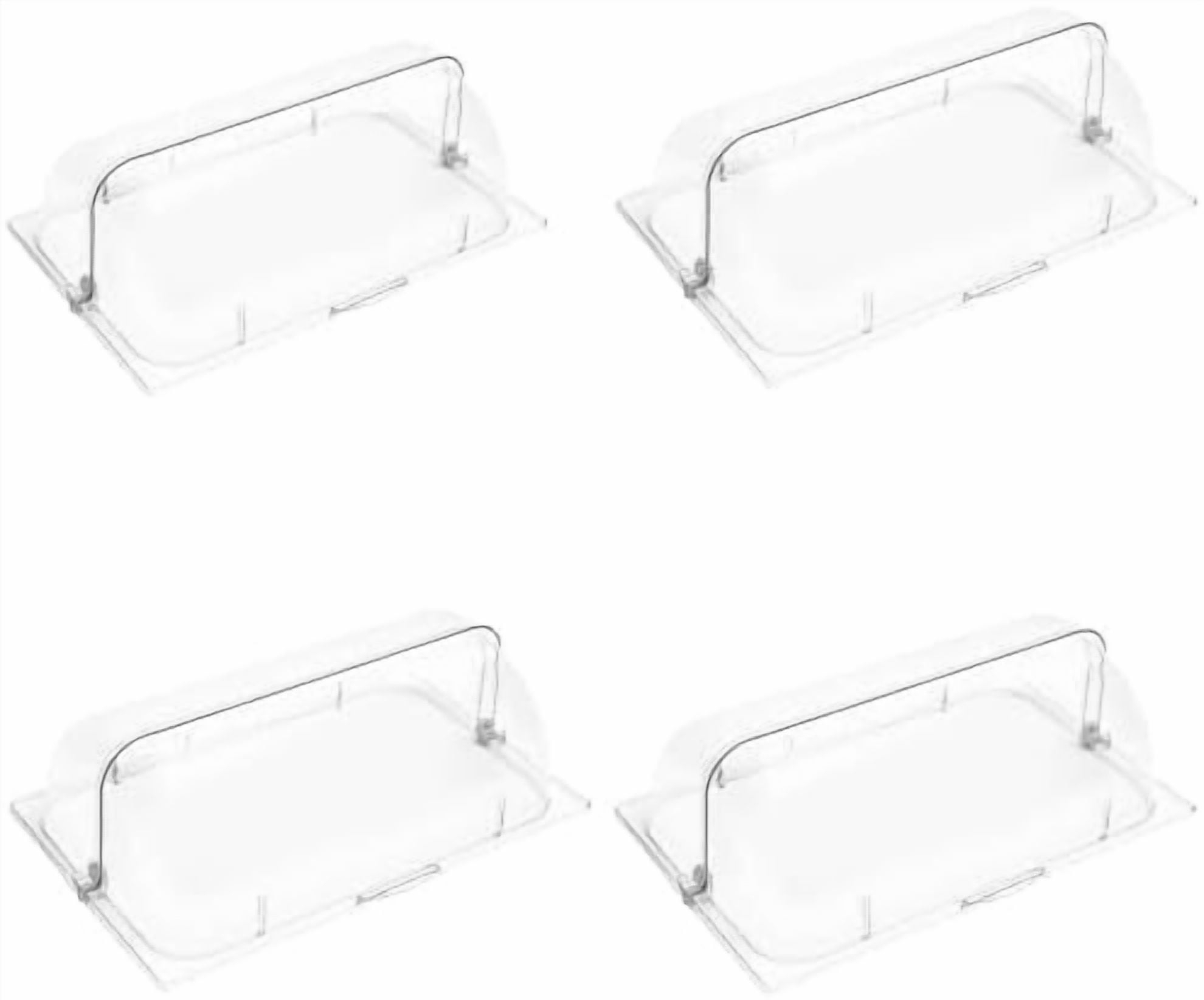 4 Pack Clear Plastic Chafing Dish Covers, 21