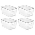 thumbnail image 1 of Vtopmart 4 Pack Clear Plastic Storage Bins with Lids, Pantry Organizer, for Cabinet, Kitchen, Large, 1 of 7