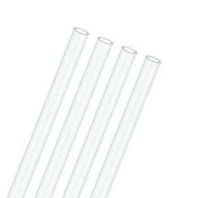 4-Pack Clear Plastic Tube, 4mm[0.16"] ID x 6mm[0.24"] OD High Impact Rigid Polycarbonate Round Pipes [245mm/10IN]