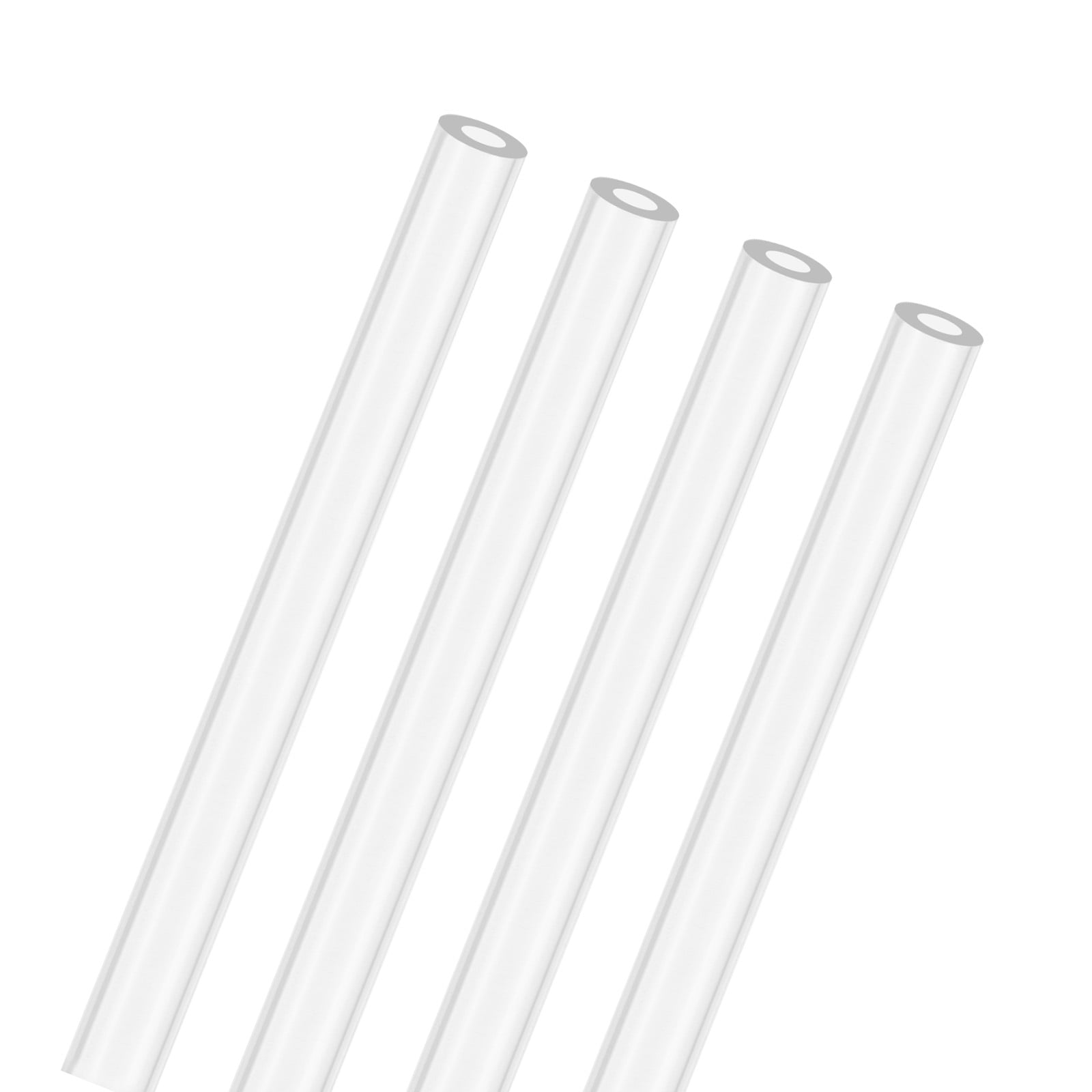 4-Pack Clear Rigid Acrylic Pipe, 1.5mm[0.06"] ID x 3mm[0.12"] OD Plastic Round Tube for Water Cooling System/Lamps/Fountains/Aquariums [305mm/12IN]