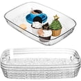 thumbnail image 1 of 4 Pack Clear Serving Tray, 15 x 10 Inch Deep Serving Platter, Spill Proof Decorative Coffee Table Perfume Tray for Bathroom, Dining Table, Vanity Cabinet$$Home Decor, Kitchen, & Other, 1 of 6