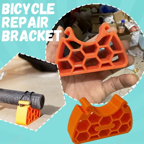 4 Pack Clip-On Bike Handlebar Stabilizer Bracket, Honeycomb Plastic Bike Repair Holder for Inverted Bicycle Maintenance, MTB & Road Bike Service Accessory