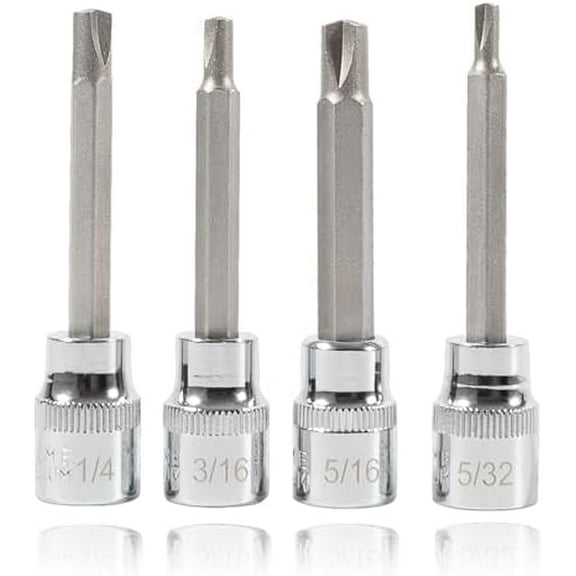 4 Pack Clutch Head Bit Socket Set Used with 3/8" Square Drive for Chevy Cars and Trucks Older$$Vehicle Parts & Accessories