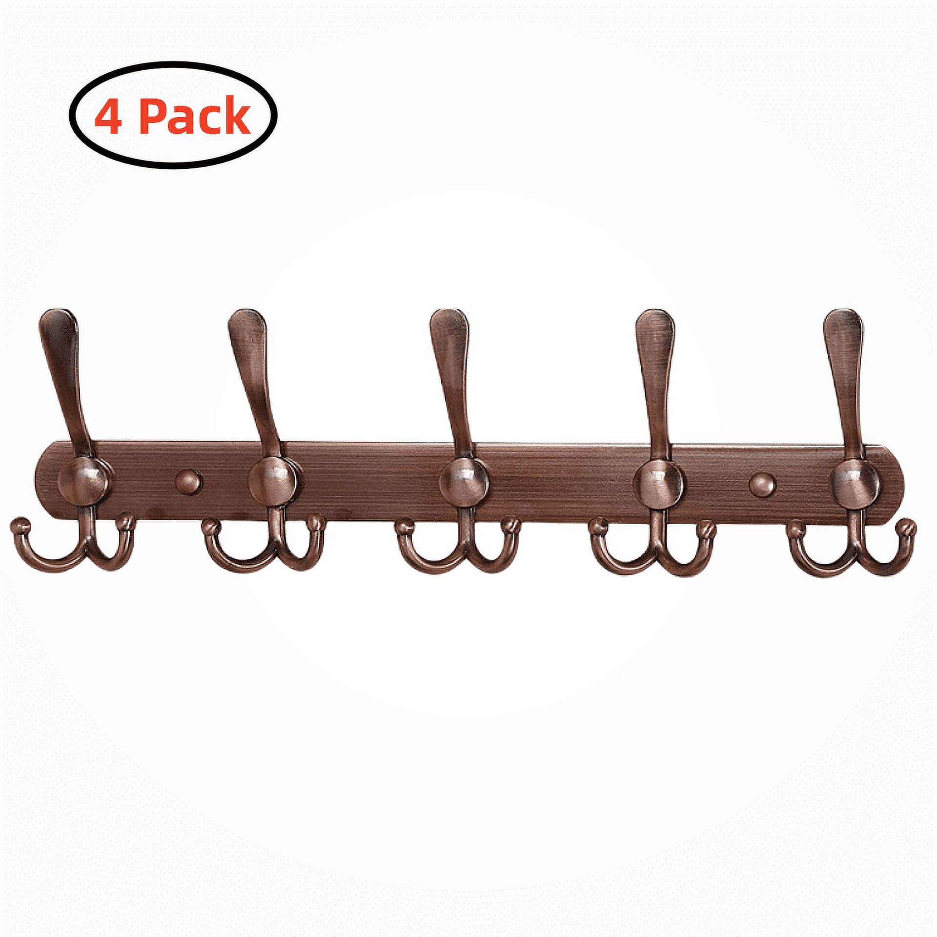 4 Pack Coat Rack Wall Mount-Stainless Steel Coat Rack - Heavy Duty Coat  Hooks Wall Mounted - Coat Hanger for Hat Towel Purse Robes 