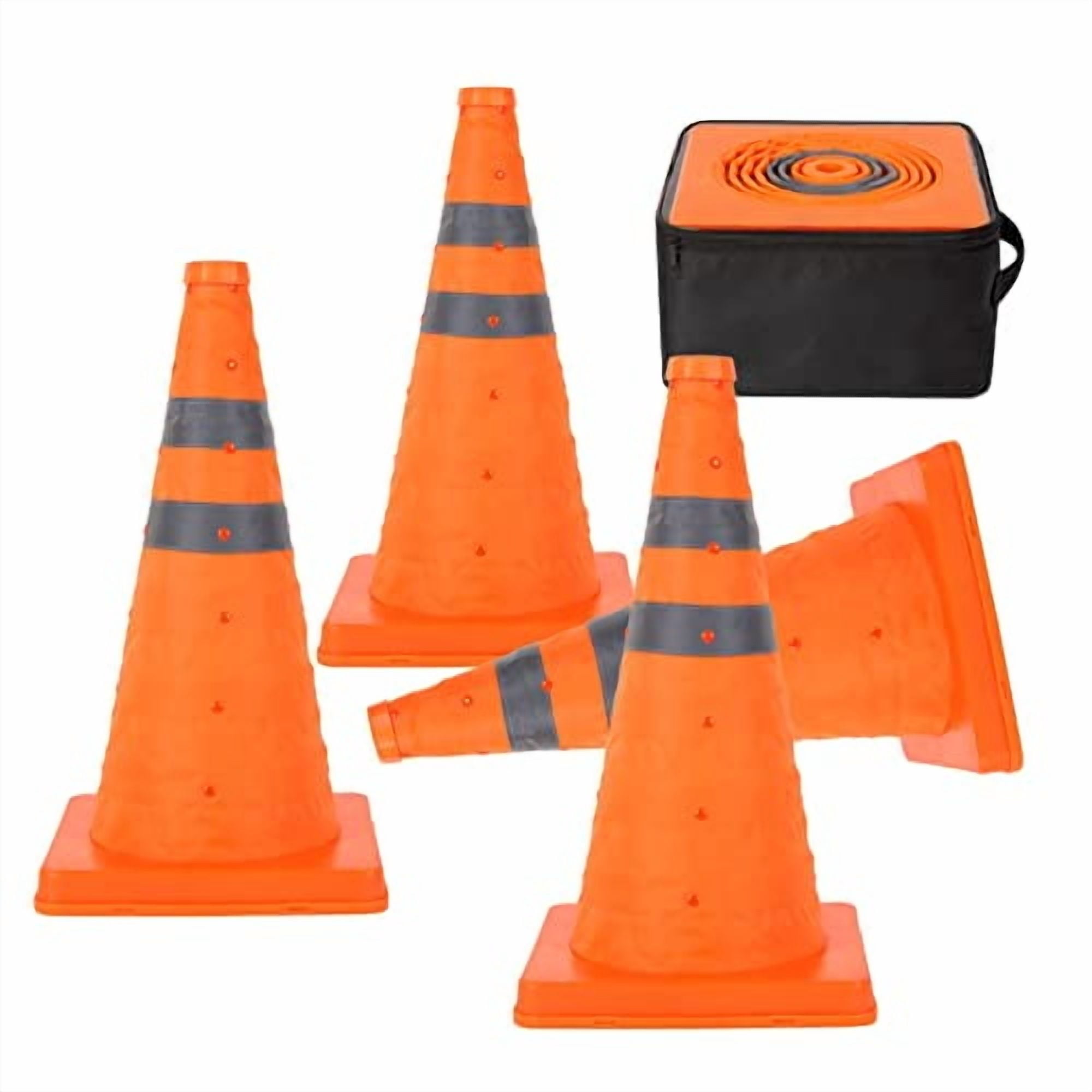[4 Pack] Collapsible Traffic Safety Orange Cones,Multi Purpose Pop-up ...