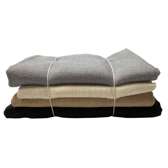 4 Pack Colored Burlap Bundle 2 Yards Per Color Bk Gry Nat Oyster-,