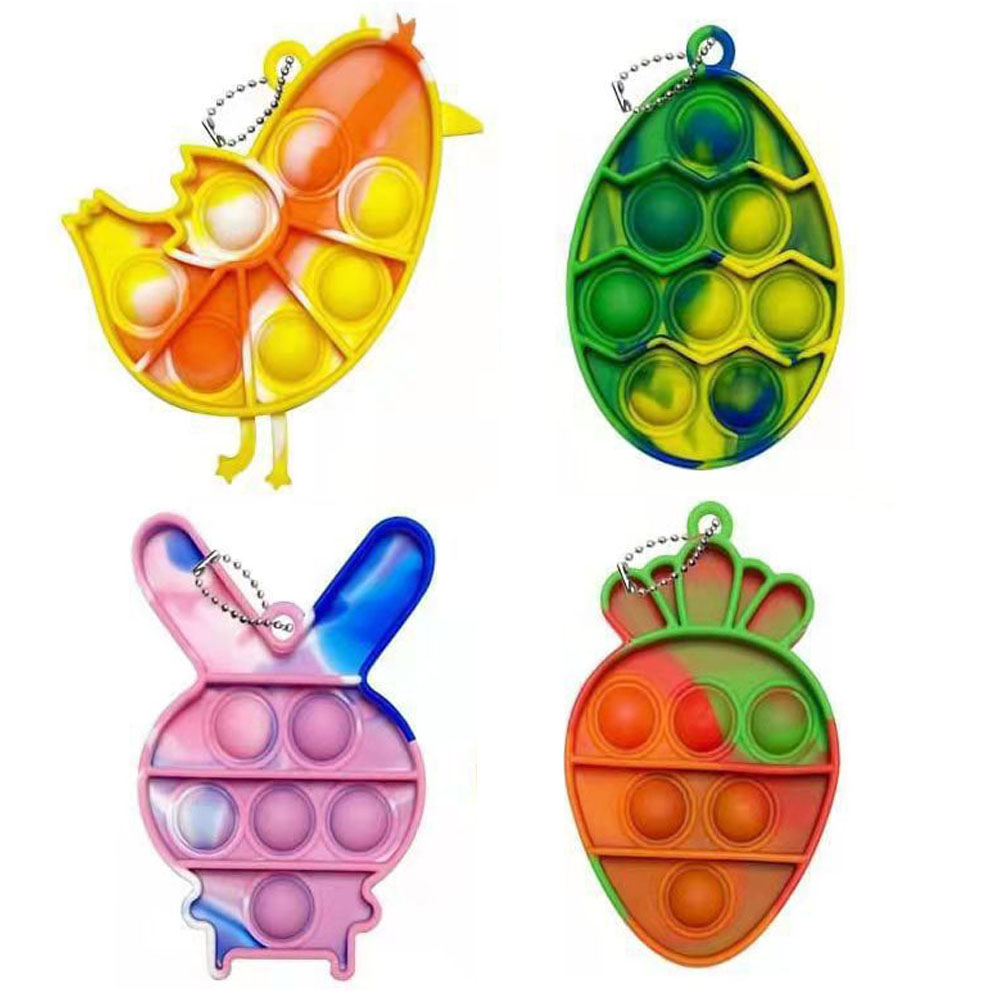 4 Pack Colorful Mini Easter Novelty Fidget Toys for Kids Boys Girls Toddlers Easter Basket