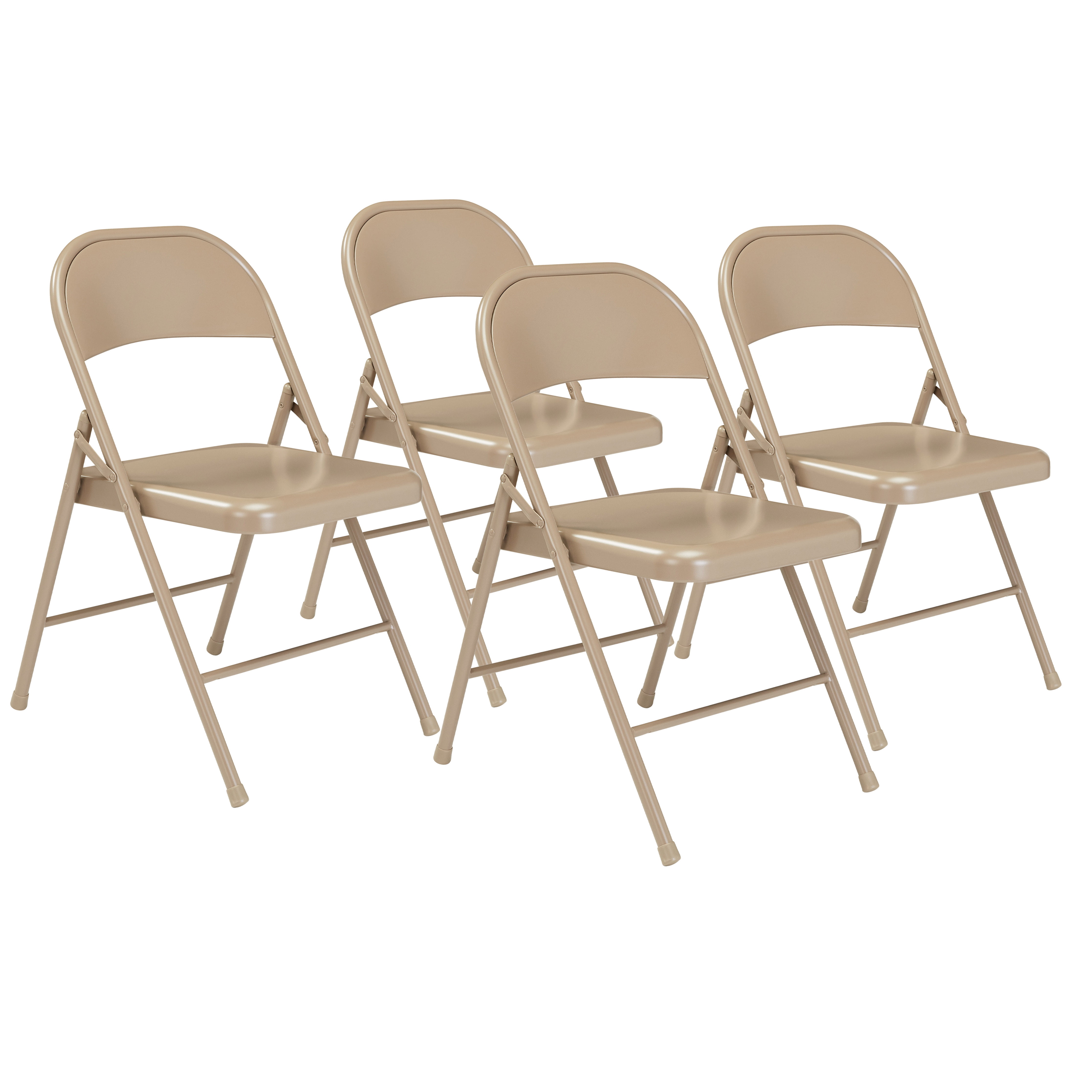 (4 Pack) Commercialine® 900 Series All-Steel Folding Chair, Beige