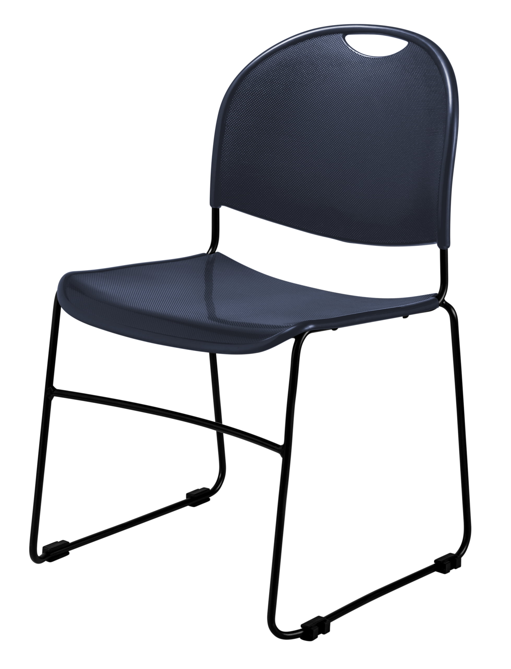 Navy Blue Commercialine Ultra-Compact Stackable Chair, 4-Pack