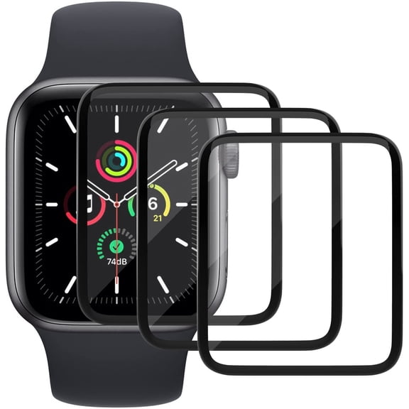 [4 Pack] Compatible with Apple Watch 45mm Series 7 with Waterproof Tempered Glass Screen Protector, iWatch Full Protective Face Film Cover for Men Women, HD Clarity